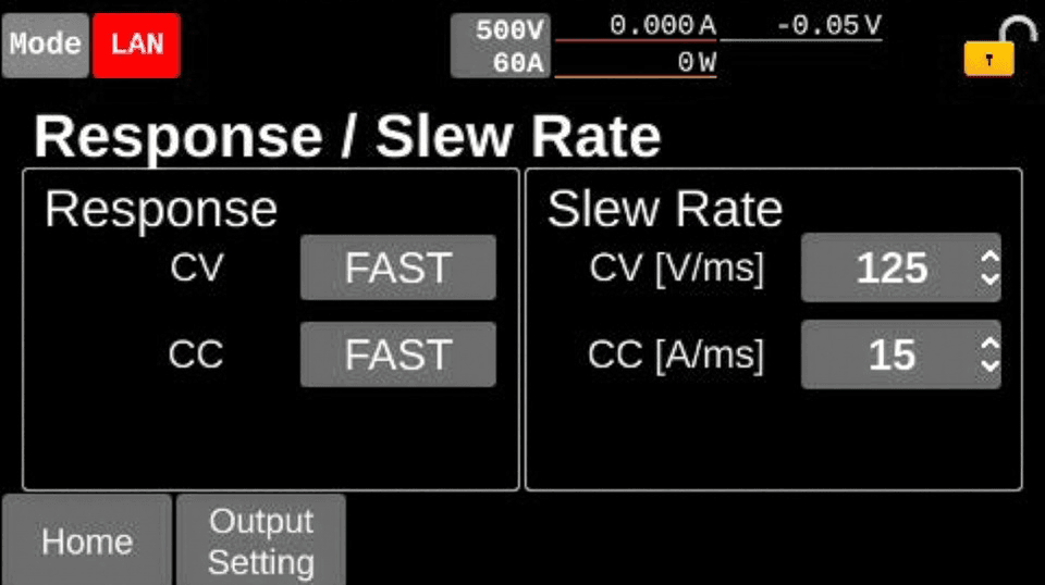 Reaktion / Slew-Rate