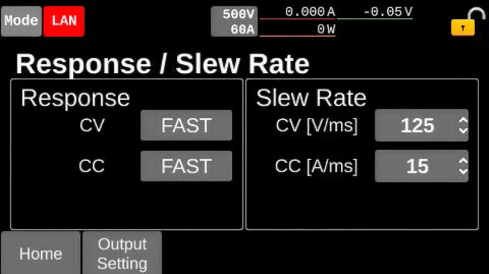 Reaktion / Slew-Rate
