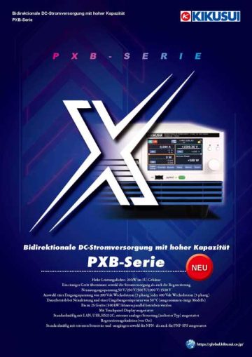 Bidirektionale DC-Stromversorgung mit hoher Kapazität (CV/CC) - PXB Serie