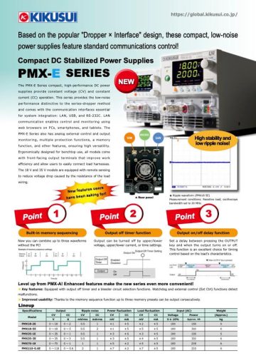 Compact DC Stabilized Power Supplies - PMX-E Series